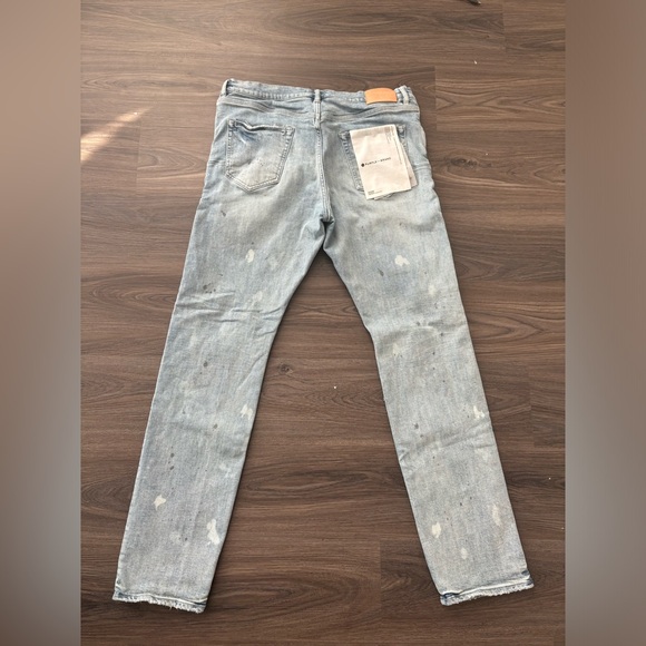 Purple paint splattered Jeans - Picture 2 of 3